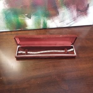 Texture Chevron Sterling Silver Bracelet